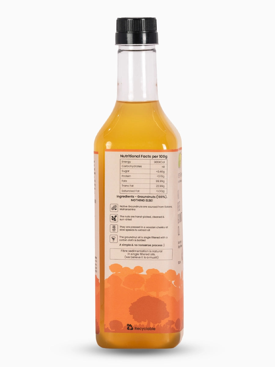 Wood Pressed Groundnut Oil